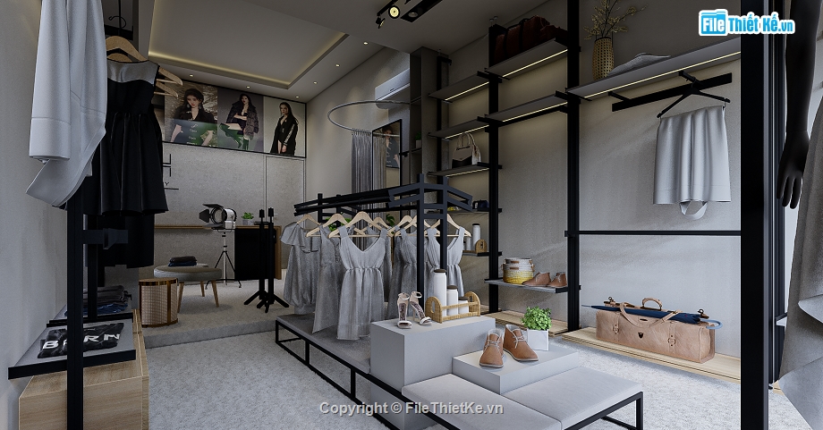 file sketchup shop thời trang,sketchup shop quần áo,model su shop quần áo,Model Shop thời trang,Sketchup shop quần áo